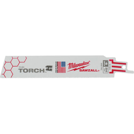 The Torch™ Sawzall® Blade, Bi-Metal, 24 TPI, 6" L x 1" W
