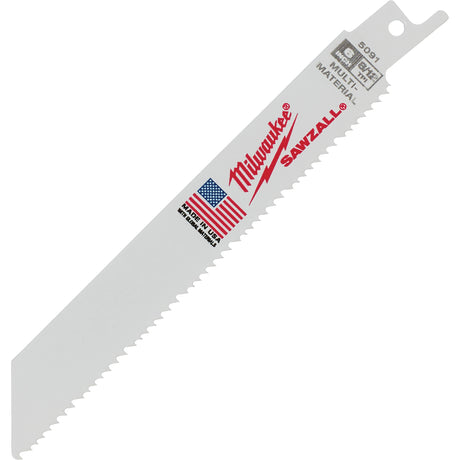 Sawzall® Blade, Bi-Metal, 8-12 TPI, 6" L x 3/4" W