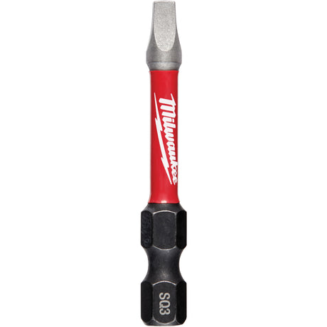 Shockwave™ Impact Duty™ Power Bit, Square, #3 Tip, 1/4" Drive Size, 2" Length