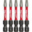 Shockwave™ Impact Power Bits, Square, #2 Tip, 1/4" Drive Size, 2" Length