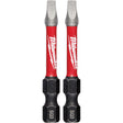 Shockwave™ Impact Power Bits, Square, #3 Tip, 1/4" Drive Size, 2" Length