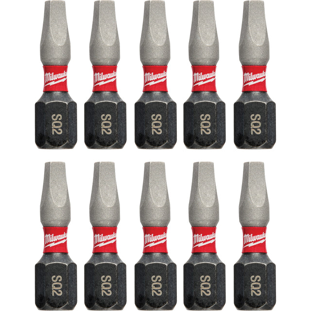 Shockwave™ Impact Insert Bits, Square, #2, 1/4" Drive