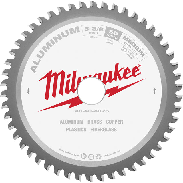 Circular Saw Blade, 5-3/8", 50 Teeth, Non-Ferrous Use