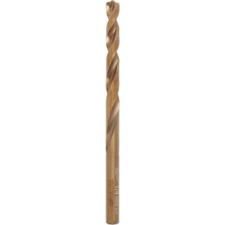 Red Helix™ Jobber Drill Bit, High Speed Steel, 1/4", 4" L, 3-3/4" Flute, 135° Point Angle