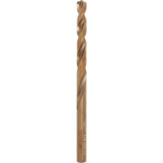 Red Helix™ Jobber Drill Bit, High Speed Steel, 1/4", 4" L, 3-3/4" Flute, 135° Point Angle