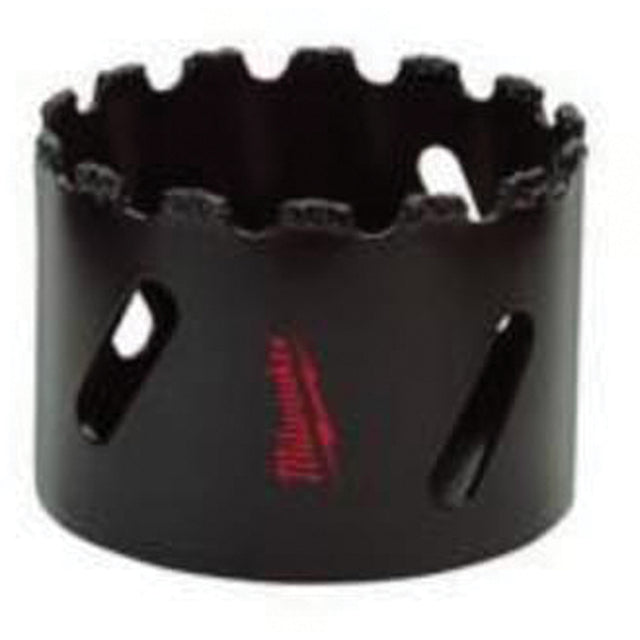 Grit Edge Hole Saw, 2", 1-9/16" Depth of Cut, Carbide