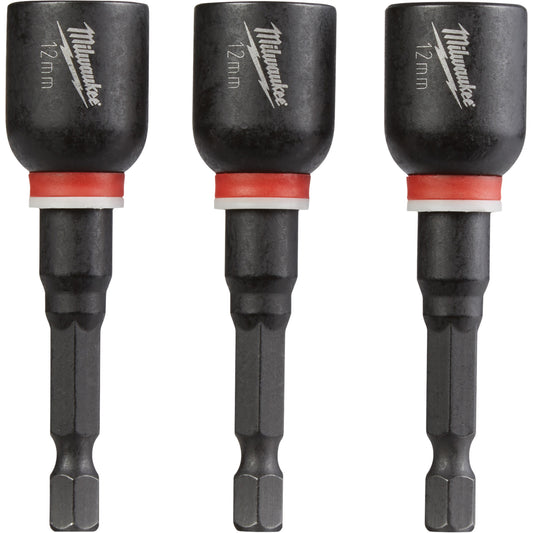 Shockwave™ Impact Duty™ Nut Driver, 1/4" Tip, 12 mm Drive, 2-9/16" L, Magnetic
