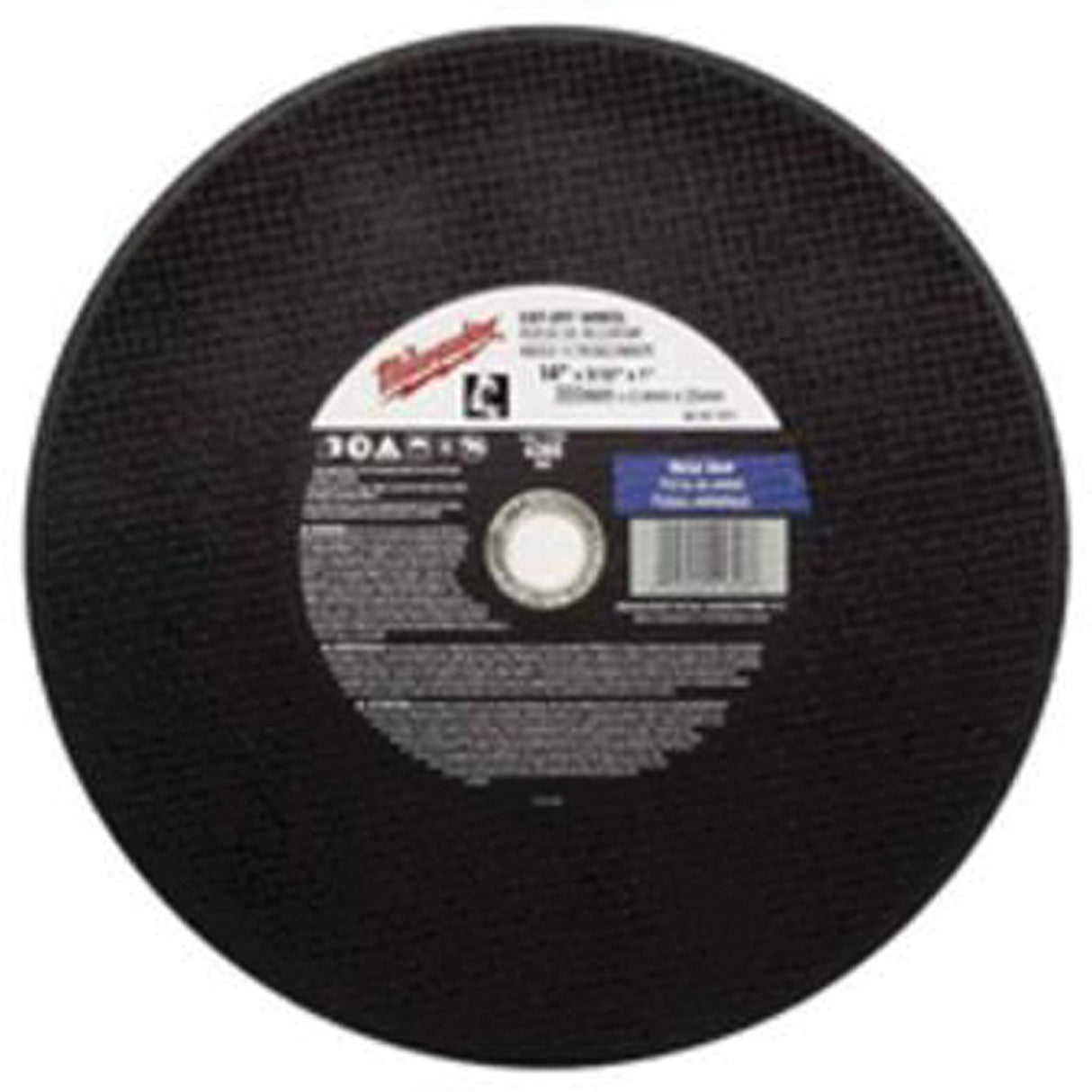 General Purpose Cut-Off Wheels, 12" x 1/8", 20 mm Arbor, Type 1, Aluminum Oxide, 6360 RPM