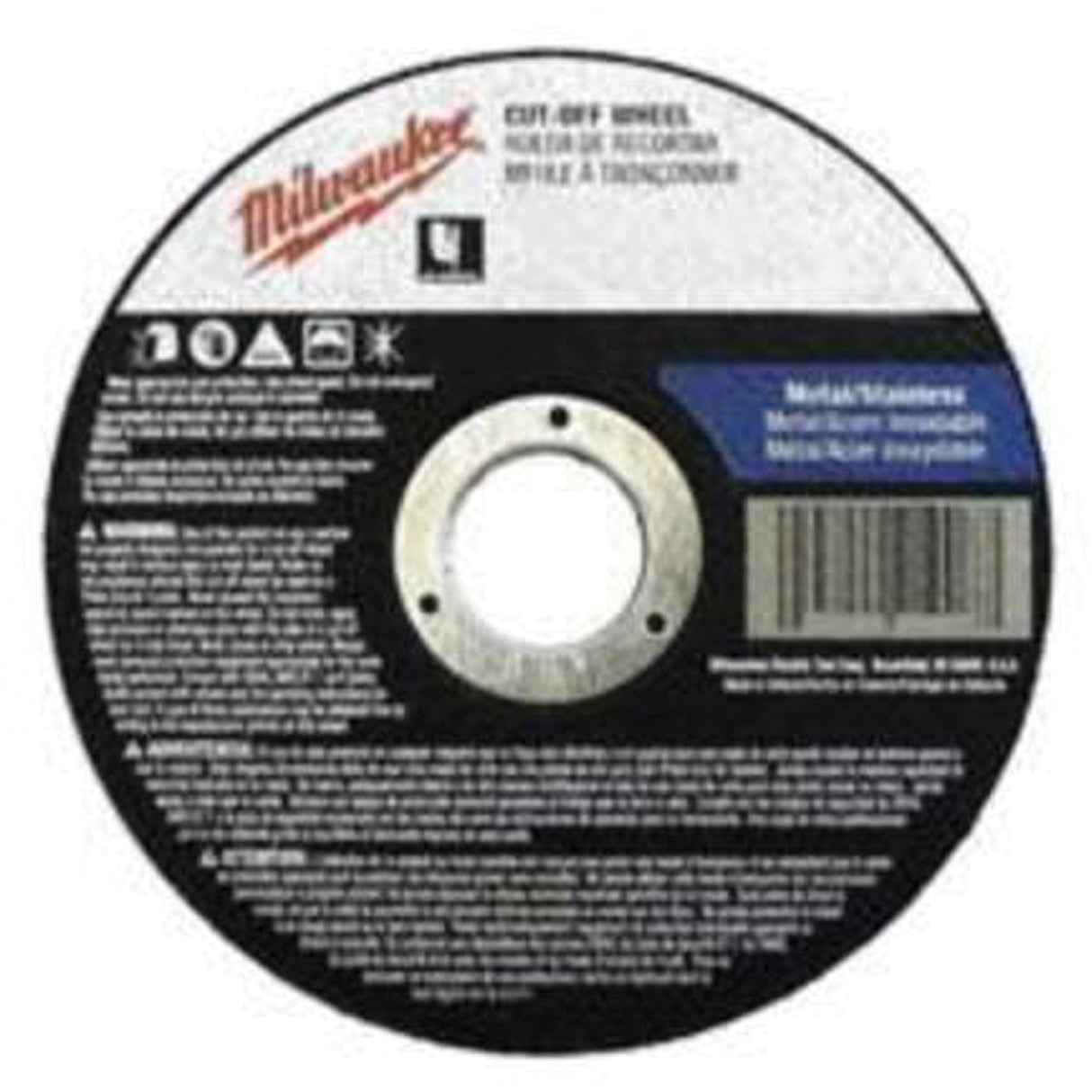 Depressed Centre Cut-Off Wheels, 4-1/2" x 0.045", 7/8" Arbor, Type 27, Aluminum Oxide, 13580 RPM