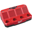 M12™ Four Bay Sequential Charger, 12 V, Lithium-Ion