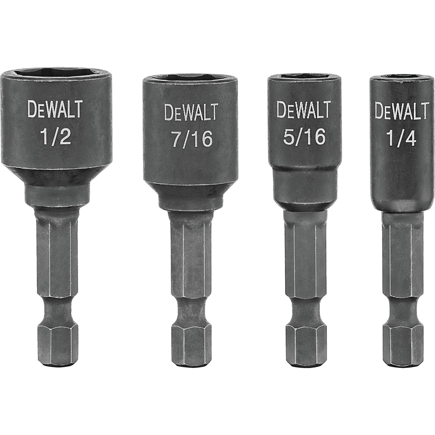 Nutdriver, 1/4" Tip, 1/4" Drive, 1-7/8" L, Magnetic