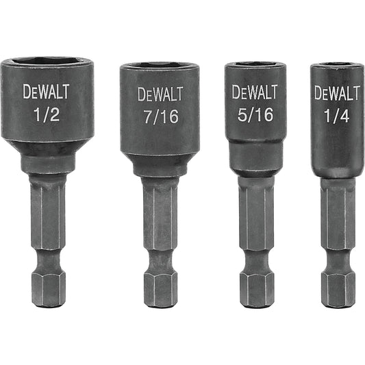 Nutdriver, 1/4" Tip, 1/4" Drive, 1-7/8" L, Magnetic