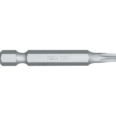 Screwdriver Bit, Torx, T-25 Tip, 1/4" Drive Size, 4-4/5" Length