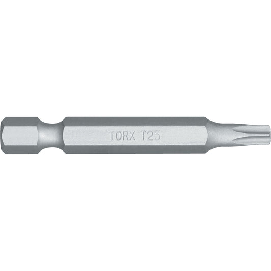 Screwdriver Bit, Torx, T-25 Tip, 1/4" Drive Size, 4-4/5" Length