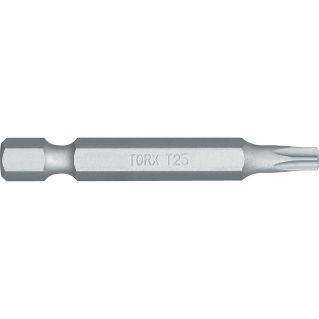 Screwdriver Bit, Torx, T-25 Tip, 1/4" Drive Size, 4-4/5" Length