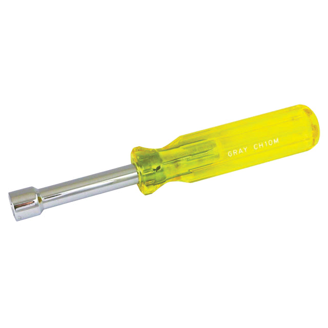 Nut Driver, 10 mm Drive, 6" L, Non Magnetic