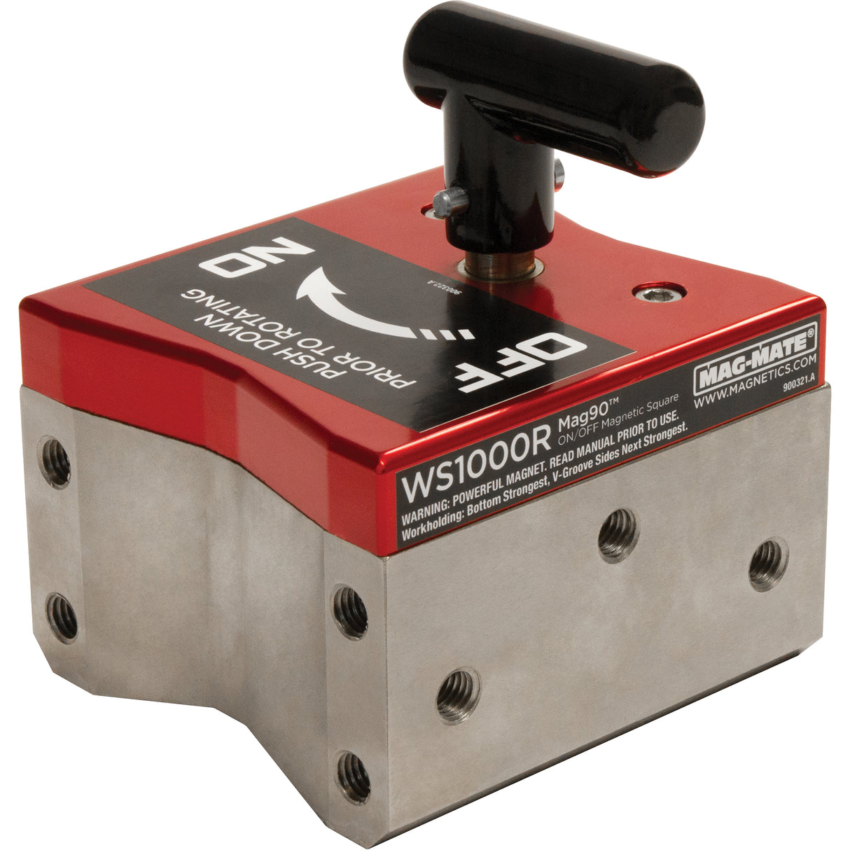 Mag90™ On/Off Magnetic Squares, 4-1/4" L x 4" W x 4-3/4" H, 1000 lbs.
