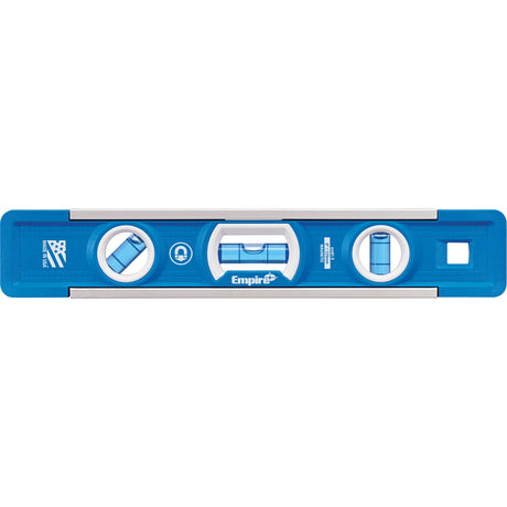 True Blue® Torpedo Level, 9" L, Aluminum, 3 Vials, Magnetic
