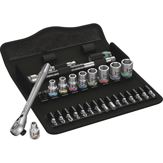 Zyklop Imperial Metal Ratchet with Switch Lever Set, 28 Pcs, 1/4" Drive Size