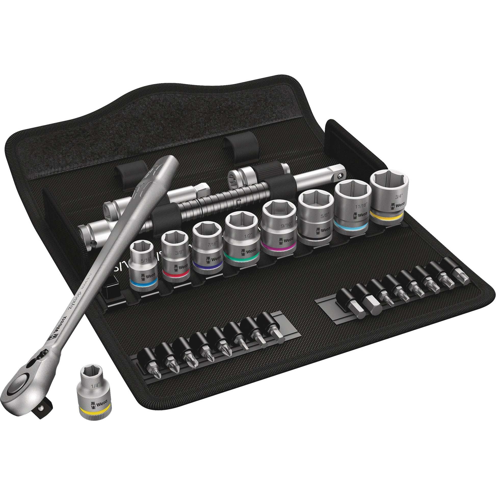 Zyklop Imperial Metal Ratchet with Switch Lever Set, 29 Pcs, 3/8" Drive Size