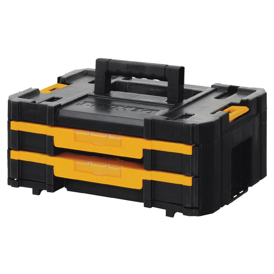 TSTAK® IV Tool Box with Double Shallow Drawers, 16-1/4" x 12-1/4" x 6-3/8", Black