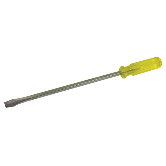 Slotted Screwdriver, 1/2", 16-3/4" L, Plastic Handle