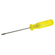 Electrician's Slotted Screwdriver, 1/8" Tip, Round, 7-1/4" L, Plastic Handle