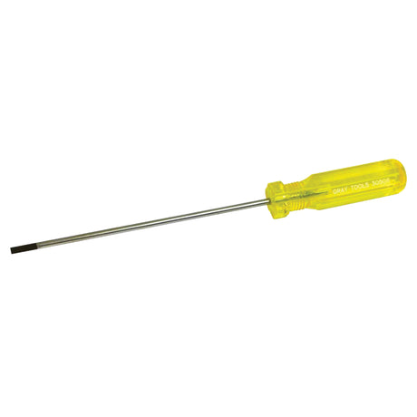 Electrician's Slotted Screwdriver, 5/32" Tip, Round, 9-1/2" L, Plastic Handle