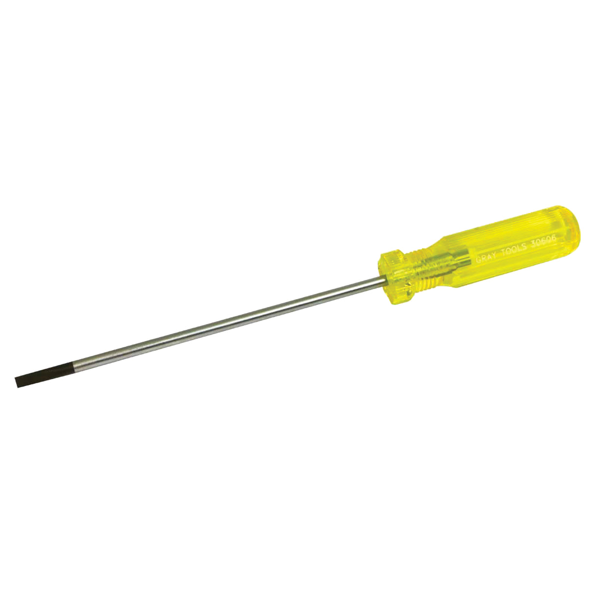 Electrician's Slotted Screwdriver, 3/16" Tip, Round, 9-1/2" L, Plastic Handle