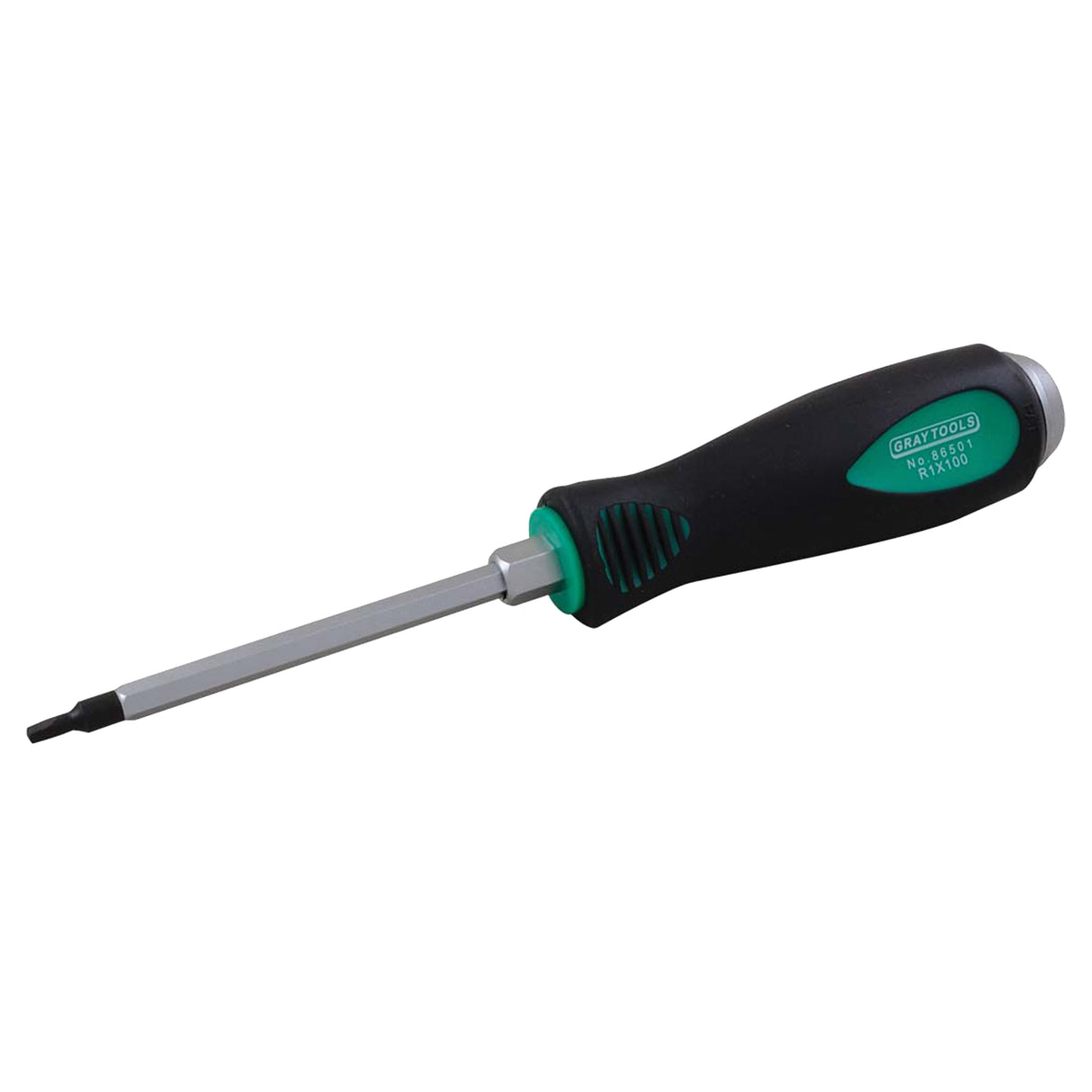 Square Screwdriver, #1 Tip, Round, 20-9/32" L, Cushion Grip Handle
