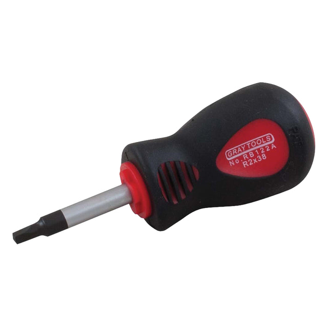 Square Recess Screwdriver, #0 Tip, Round, 4" L, Cushion Grip Handle
