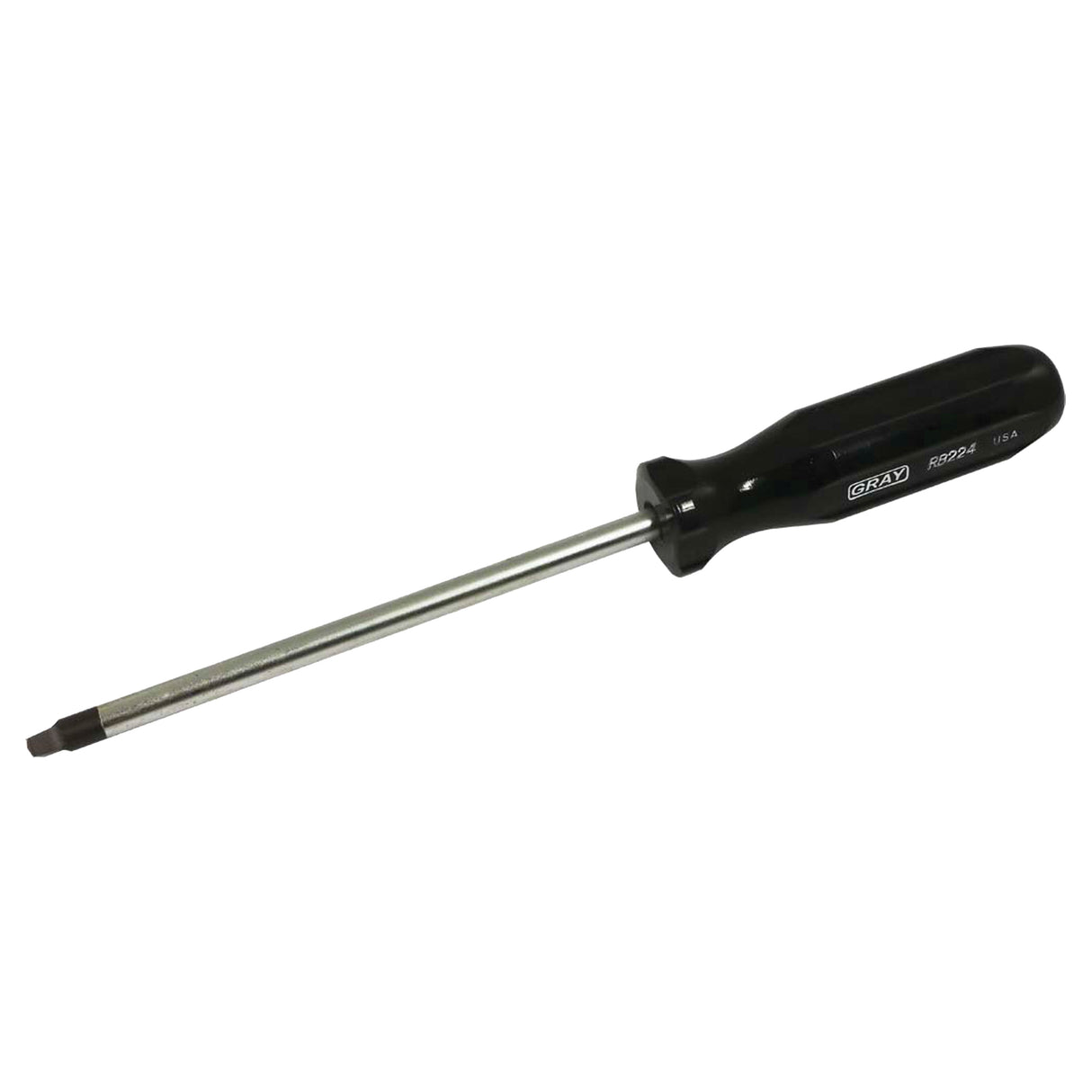 Square Screwdriver, #4 Tip, Round, 9-3/4" L, Plastic Handle
