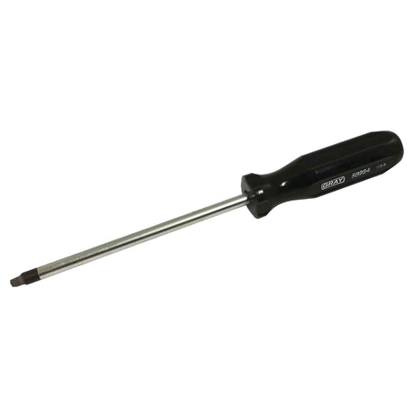 Square Screwdriver, #4 Tip, Round, 9-3/4" L, Plastic Handle