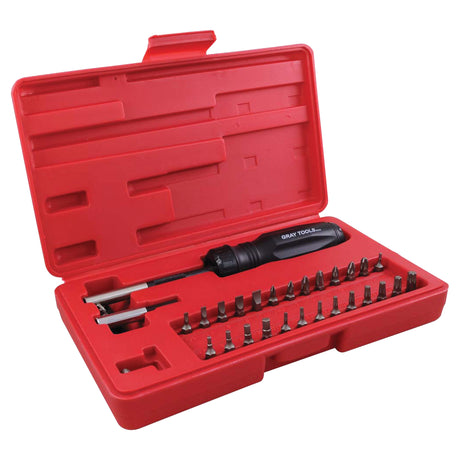 Gearless Screwdriver Set In Plastic Storage Case, 10" L