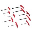 T-handle Hex Key Set, 10 Pcs., Imperial