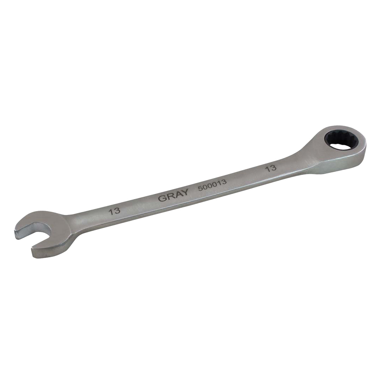 Combination Fixed Head Ratcheting Wrench, 12 Point, 14 mm, Stainless Steel Finish