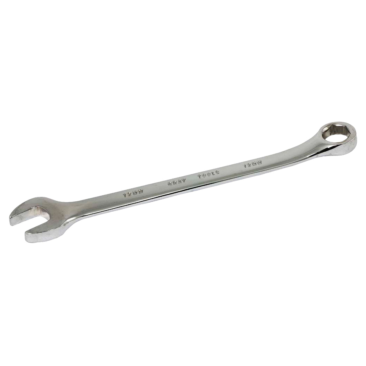 Combination Wrench, 6 Point, 12 mm, Chrome Finish