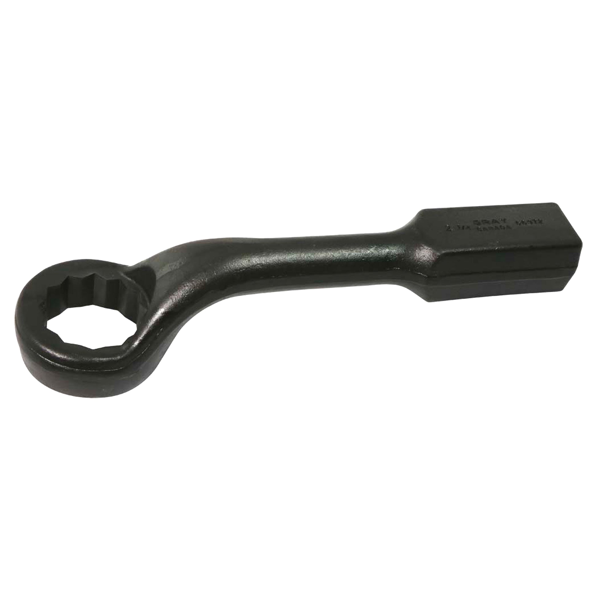Striking Face Box Wrench, 12 Point, 2-1/4", 45° Offset, Black Oxide Finish