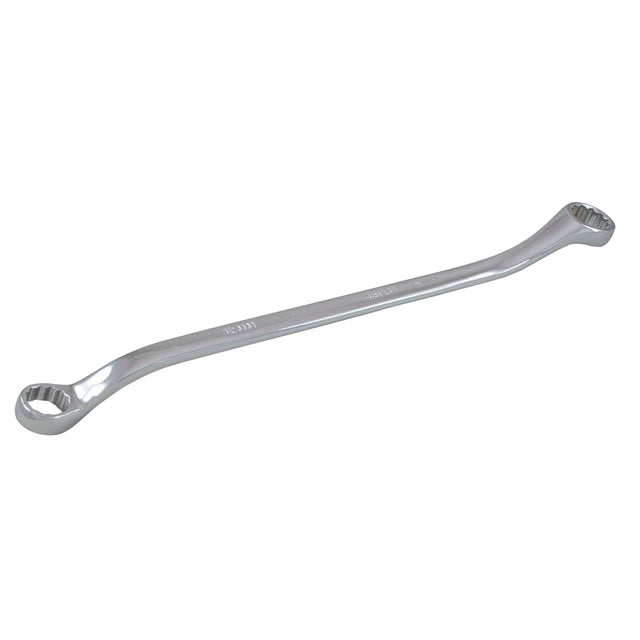 Box End Wrench, 12 Point, 8/9 mm, 15° Offset, Chrome Finish