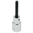 Bit Socket, Hex, 6 mm x 81 mm L, 1/2" Square Drive Drive