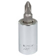 Head Socket, Phillips, #2 x 1.93" L, 3/8" Square Drive Drive