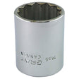 Socket, 1-1/4", 1/2" Drive, 12 Points