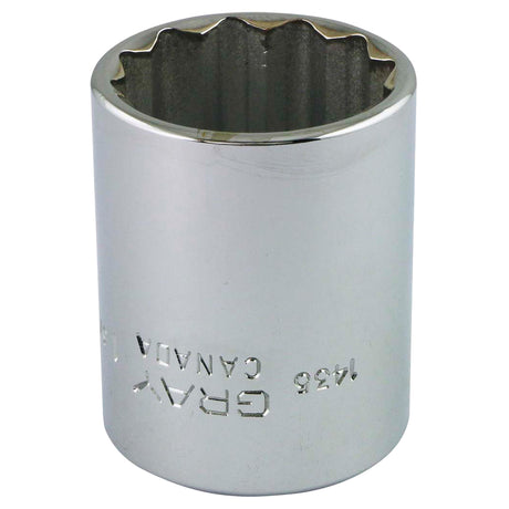 Socket, 1-1/4", 1/2" Drive, 12 Points