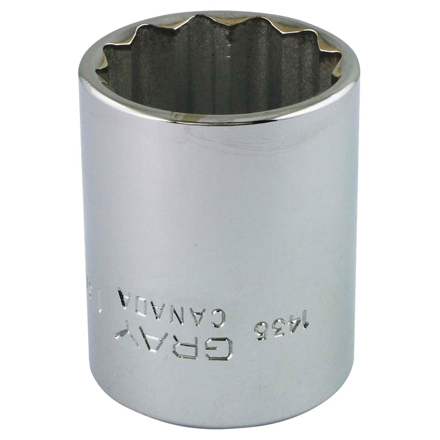 Socket, 1-1/4", 1/2" Drive, 12 Points