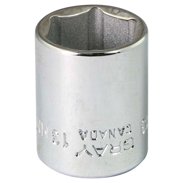 Socket, 13 mm, 1/4" Drive, 6 Points