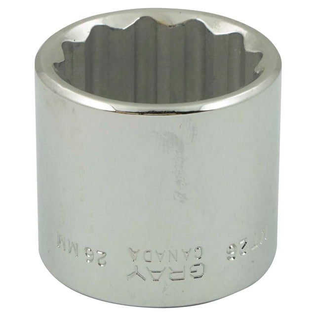 Socket, 26 mm, 3/8" Drive, 12 Points