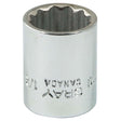 Socket, 1/2", 1/4" Drive, 12 Points