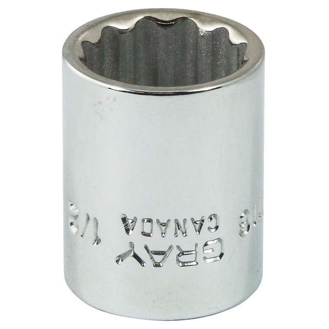 Socket, 1/2", 1/4" Drive, 12 Points