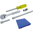 Ratchet & Attachments Set, 5 Pcs, 1/4" Drive Size