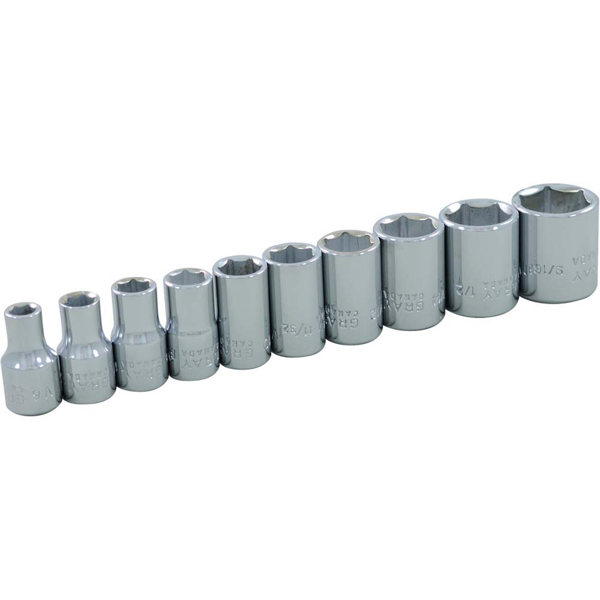 Socket Set , 10 Pcs, 1/4" Drive Size